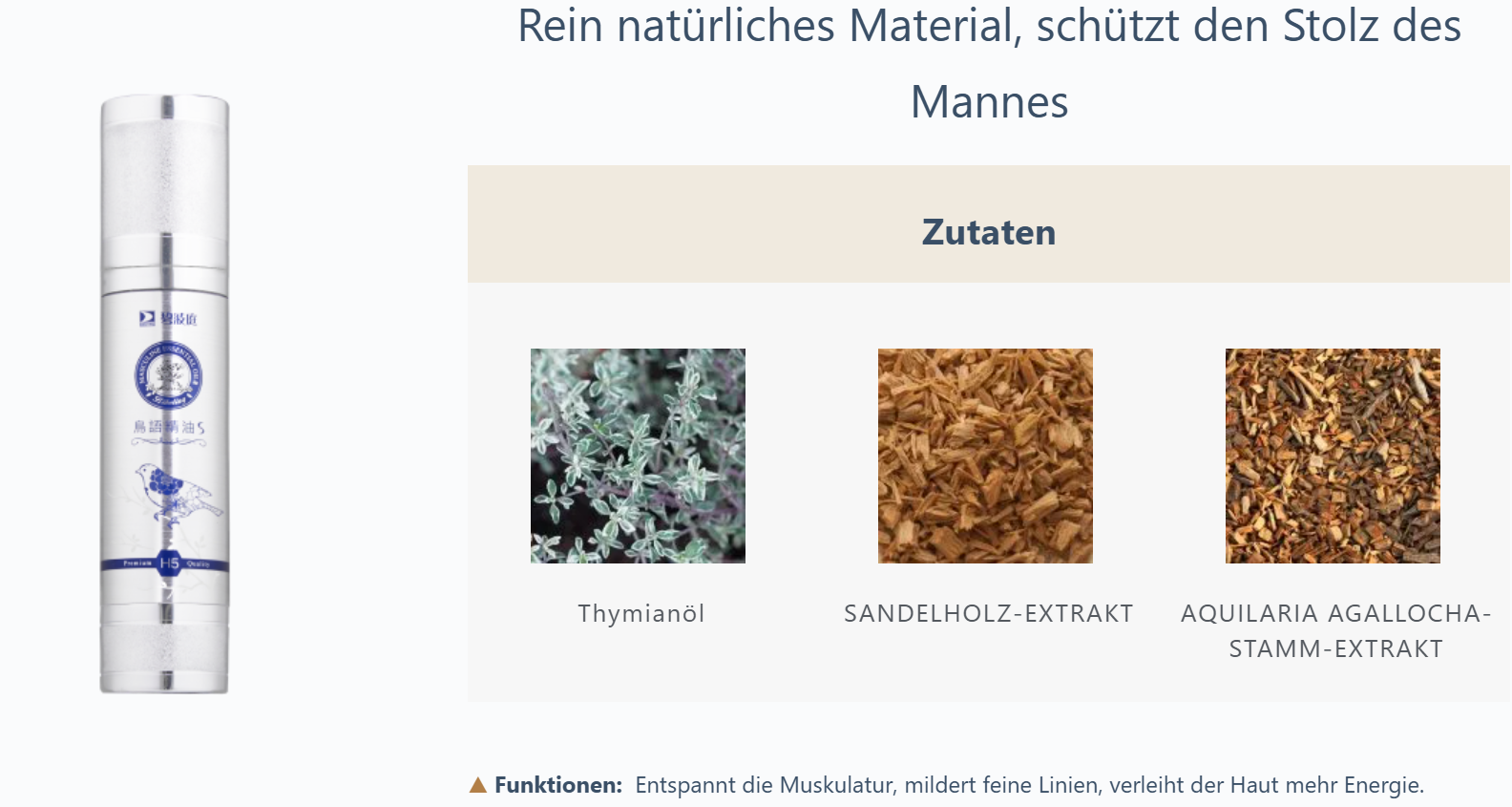 H5 Maskulines ätherisches Öl